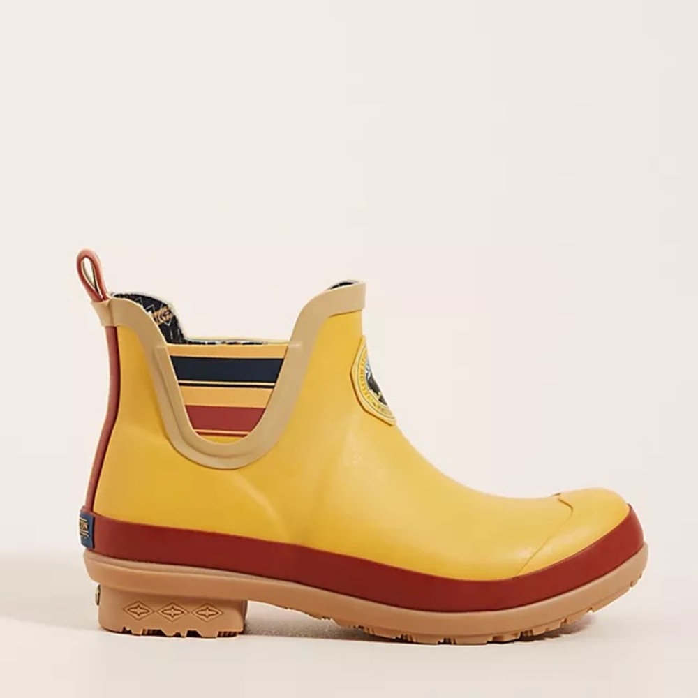 Anthropologie Pendleton Yellowstone Yellow and Red Rain Boots